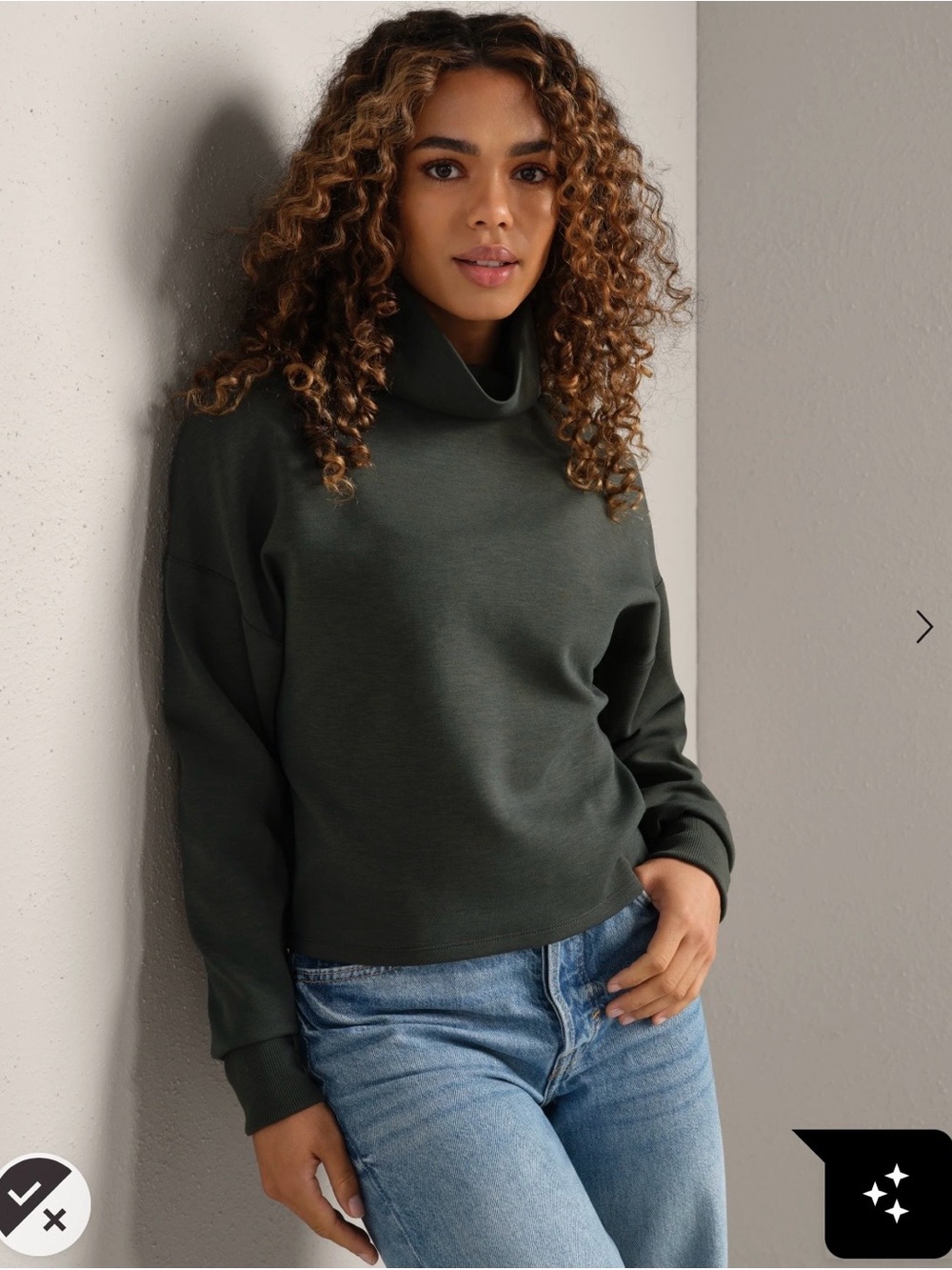 NWT RHONE DreamGlow Mock Neck Sweater size M
